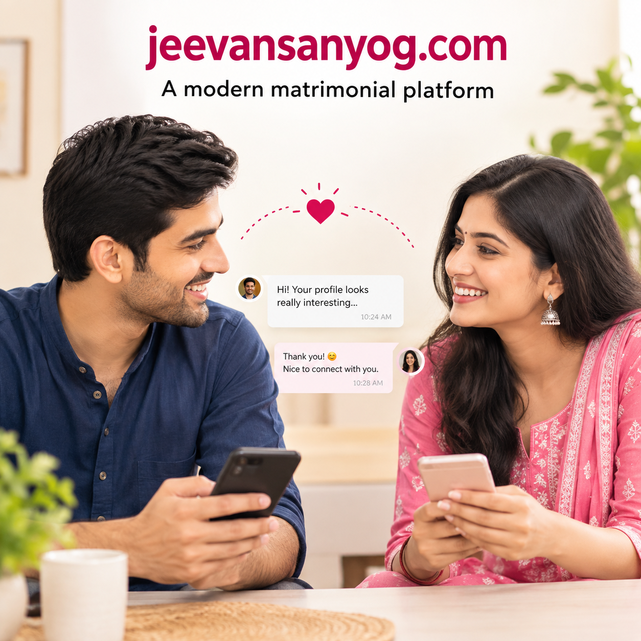 Couple connecting through Jeevan Sanyog